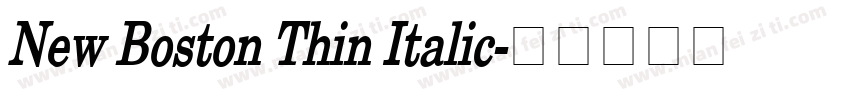 New Boston Thin Italic字体转换